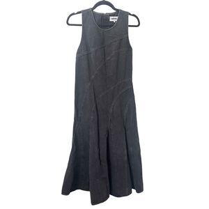 SAINT ART Denim Sleeveless‎ Maxi Dress Faded Black Small
